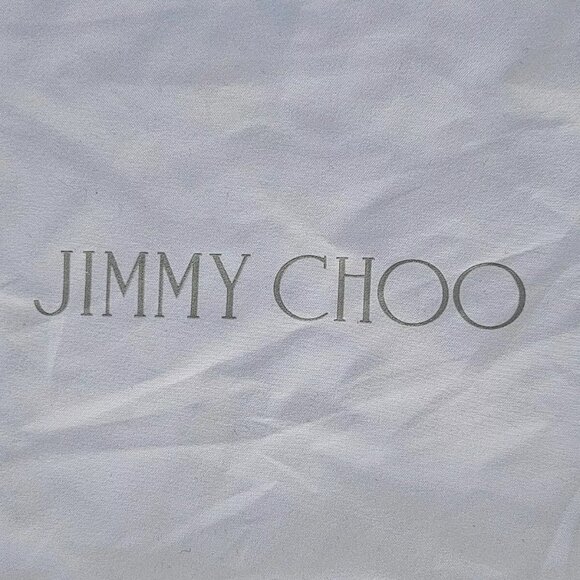 Jimmy Choo Dust Bag White Polyester Storage Bag Draw String Made in Italy - Picture 4 of 10